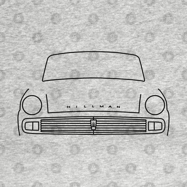 Hillman Minx Series VI classic car outline graphic (black) by soitwouldseem